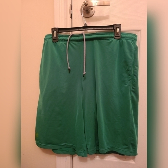 Under Armor  Mens Loose Heat Gear Shorts Basketball Shorts UA Green Size Small - Picture 2 of 6